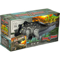 Diaľkovo ovládaný chodiaci dinosaurus RC Triceratops so zvukmi a svetlom