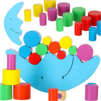 Montessori drevená balančná arkádová hra Mesiac