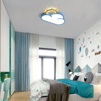 LED stropné svietidlo do detskej izby stmievateľné LUMELA + diaľkové ovládanie - modré