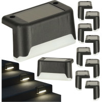 Solárne záhradné vonkajšie LED schodiskové svietidlo - 8 kusov