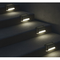 Solárne záhradné vonkajšie LED schodiskové svietidlo - 8 kusov