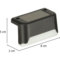 Solárne záhradné vonkajšie LED schodiskové svietidlo - 8 kusov