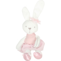 Plyšový králik v ružových šatách 42 cm