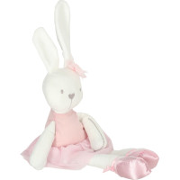Plyšový králik v ružových šatách 42 cm