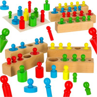 Montessori drevené valcové závažie farebné