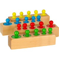 Montessori drevené valcové závažie farebné