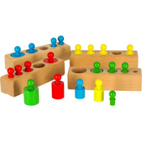 Montessori drevené valcové závažie farebné
