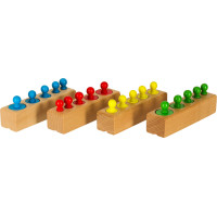 Montessori drevené valcové závažie farebné
