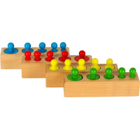 Montessori drevené valcové závažie farebné