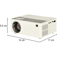 Detský prenosný projektor LED TFT LCD 16:9 1920x1080 USB 20W - biely