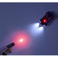 RC laserom riadené auto jazdiace po stene - šedé