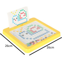 Magnetická tabuľa Montessori bodky - žltá