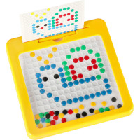 Magnetická tabuľa Montessori bodky - žltá