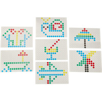 Magnetická tabuľa Montessori bodky - žltá