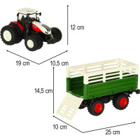 RC diaľkovo ovládaný poľnohospodársky traktor s prívesom 2.4G 3.7V 500mAh