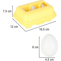 Vzdelávacie Montessori puzzle - triedič tvarov Vajíčka ovocie a zelenina 6 ks