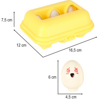 Vzdelávacia Montessori skladačka Vajíčka so zvieratkami - 6 ks