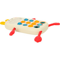 Montessori senzorická hračka pre deti - Telefón s tlačidlami Králiček