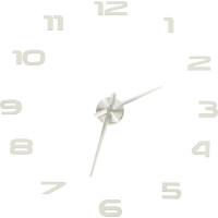 Nástenné hodiny veľké 80-120 cm - strieborné