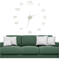 Nástenné hodiny veľké 80-120 cm - strieborné