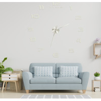 Nástenné hodiny veľké 80-120 cm - strieborné