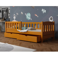 Detská posteľ z masívu borovice BEN so šuplíkmi - 200x90 cm