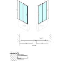 Polysan DEEP sprchové dvere posuvné 1300x1500mm, číre sklo MD1315