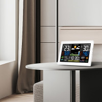 Solight meteostanica, extra veľký farebný LCD, teplota, vlhkosť, tlak, RCC, USB nabíjanie, biela