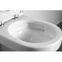 Aqualine DENICA závesná WC misa, Vortex Rimless, 36x52cm, biela PS8512