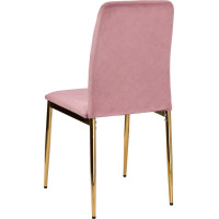 Jedálenská stolička MAVERIK Velvet - ružová/zlatá