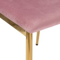 Jedálenská stolička MAVERIK Velvet - ružová/zlatá