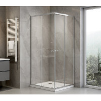 Aqualine AGGA obdĺžniková sprchová zástena 900x800mm, číre sklo HLF809Y