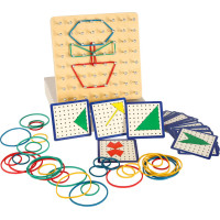 Geoboard - drevená motorická hra s gumičkami