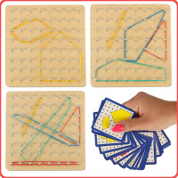 Geoboard - drevená motorická hra s gumičkami
