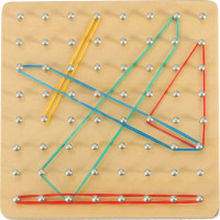 Geoboard - drevená motorická hra s gumičkami