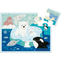 Mudpuppy Puzzle v taštičke Ľadový priatelia 12 dielikov
