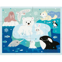 Mudpuppy Puzzle v taštičke Ľadový priatelia 12 dielikov