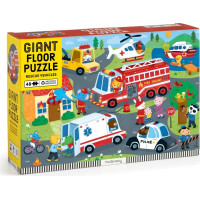 Mudpuppy Veľké podlahové puzzle Záchranné vozidlá 48 dielikov