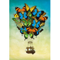 MAGNOLIA Puzzle Balón z motýľov 1000 dielikov