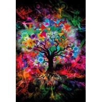 MAGNOLIA Puzzle Farebný strom 1000 dielikov