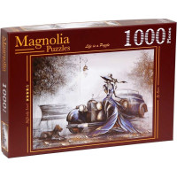 MAGNOLIA Puzzle Dáma v modrom 1000 dielikov