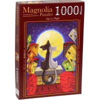 MAGNOLIA Puzzle Mačky na streche 1000 dielikov