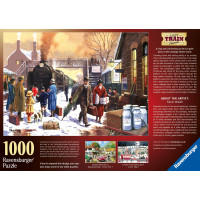 RAVENSBURGER Puzzle Lokomotíva v bielom ruchu 1000 dielikov