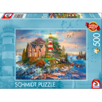 SCHMIDT Puzzle Maják na skale 500 dielikov