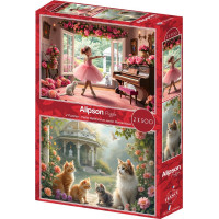 ALIPSON Puzzle Malá balerína a Romantická záhrada 2x500 dielikov