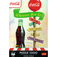 TREFL Puzzle Premium Plus Coca-Cola: Kamkoľvek ideš 1000 dielikov