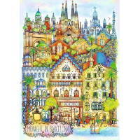 TREFL Puzzle Premium Plus Polnoc v Barcelone 1000 dielikov