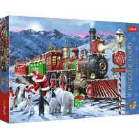 TREFL Puzzle Premium Plus Tea Time: Vianočný vlak 1000 dielikov