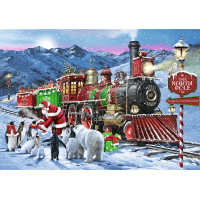TREFL Puzzle Premium Plus Tea Time: Vianočný vlak 1000 dielikov
