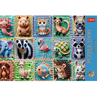 TREFL Puzzle Premium Plus Háčkované zvieratká 1000 dielikov